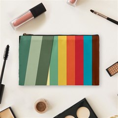 Texture Stripes Lines Color Bright Cosmetic Bag (medium)  by Simbadda