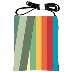 Texture Stripes Lines Color Bright Shoulder Sling Bags by Simbadda