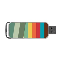 Texture Stripes Lines Color Bright Portable Usb Flash (one Side) by Simbadda