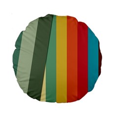 Texture Stripes Lines Color Bright Standard 15  Premium Round Cushions by Simbadda