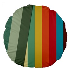 Texture Stripes Lines Color Bright Large 18  Premium Round Cushions by Simbadda