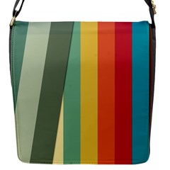 Texture Stripes Lines Color Bright Flap Messenger Bag (s) by Simbadda