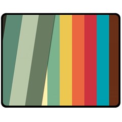 Texture Stripes Lines Color Bright Double Sided Fleece Blanket (medium)  by Simbadda