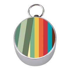 Texture Stripes Lines Color Bright Mini Silver Compasses by Simbadda