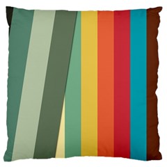 Texture Stripes Lines Color Bright Large Flano Cushion Case (one Side) by Simbadda