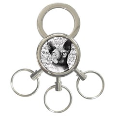 Sphynx Cat 3-ring Key Chains by Valentinaart