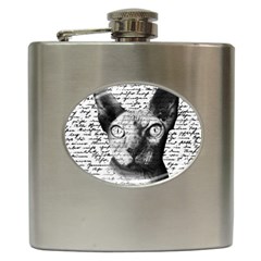 Sphynx Cat Hip Flask (6 Oz) by Valentinaart