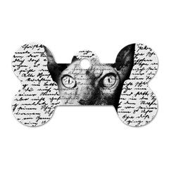 Sphynx Cat Dog Tag Bone (two Sides) by Valentinaart