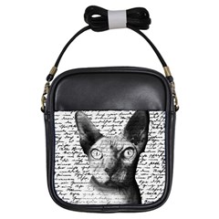 Sphynx Cat Girls Sling Bags by Valentinaart