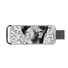 Sphynx Cat Portable Usb Flash (two Sides) by Valentinaart