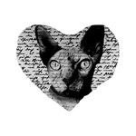 Sphynx cat Standard 16  Premium Heart Shape Cushions Front