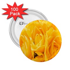 Yellow Neon Flowers 2 25  Buttons (100 Pack)  by Simbadda