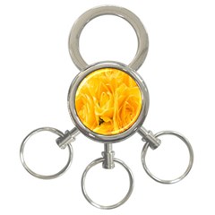 Yellow Neon Flowers 3-ring Key Chains by Simbadda