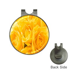 Yellow Neon Flowers Hat Clips With Golf Markers by Simbadda