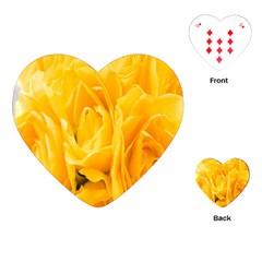 Yellow Neon Flowers Playing Cards (heart)  by Simbadda