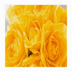 Yellow Neon Flowers Medium Glasses Cloth (2-side) by Simbadda