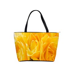 Yellow Neon Flowers Shoulder Handbags by Simbadda