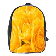 Yellow Neon Flowers School Bags(large)  by Simbadda