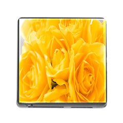 Yellow Neon Flowers Memory Card Reader (square) by Simbadda