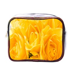 Yellow Neon Flowers Mini Toiletries Bags by Simbadda