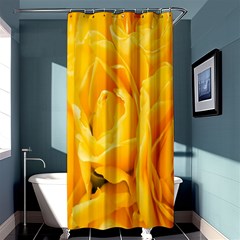 Yellow Neon Flowers Shower Curtain 36  X 72  (stall)  by Simbadda