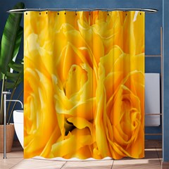 Yellow Neon Flowers Shower Curtain 60  X 72  (medium)  by Simbadda