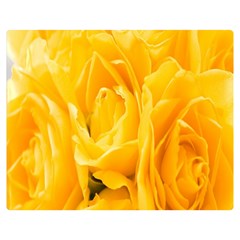 Yellow Neon Flowers Double Sided Flano Blanket (medium)  by Simbadda