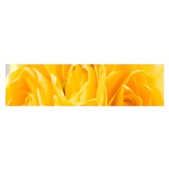 Yellow Neon Flowers Satin Scarf (oblong) by Simbadda