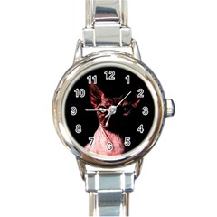 Sphynx Cat Round Italian Charm Watch by Valentinaart