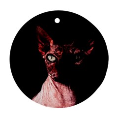 Sphynx Cat Ornament (round) by Valentinaart