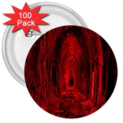 Tunnel Red Black Light 3  Buttons (100 Pack)  by Simbadda