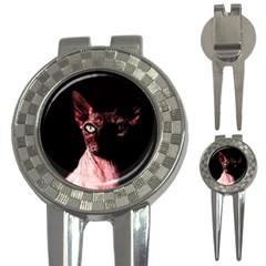 Sphynx Cat 3-in-1 Golf Divots by Valentinaart