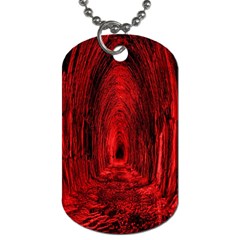 Tunnel Red Black Light Dog Tag (two Sides) by Simbadda