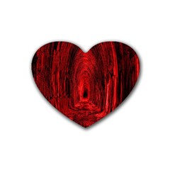 Tunnel Red Black Light Heart Coaster (4 Pack)  by Simbadda