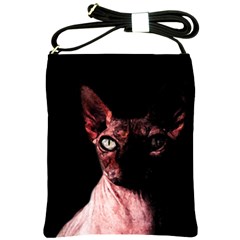 Sphynx Cat Shoulder Sling Bags by Valentinaart