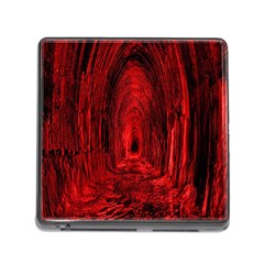 Tunnel Red Black Light Memory Card Reader (square) by Simbadda