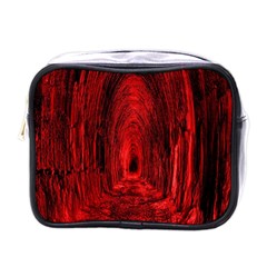 Tunnel Red Black Light Mini Toiletries Bags by Simbadda