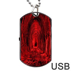 Tunnel Red Black Light Dog Tag Usb Flash (two Sides)