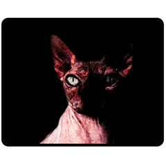 Sphynx Cat Double Sided Fleece Blanket (medium)  by Valentinaart