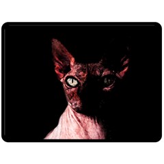 Sphynx Cat Double Sided Fleece Blanket (large)  by Valentinaart