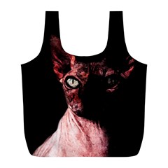 Sphynx Cat Full Print Recycle Bags (l)  by Valentinaart