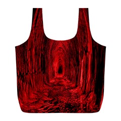 Tunnel Red Black Light Full Print Recycle Bags (l)  by Simbadda