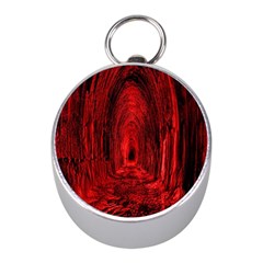 Tunnel Red Black Light Mini Silver Compasses by Simbadda