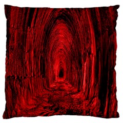 Tunnel Red Black Light Large Flano Cushion Case (one Side) by Simbadda