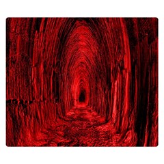 Tunnel Red Black Light Double Sided Flano Blanket (small)  by Simbadda