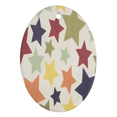 Star Colorful Surface Ornament (oval) by Simbadda