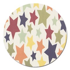 Star Colorful Surface Magnet 5  (round) by Simbadda