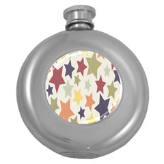 Star Colorful Surface Round Hip Flask (5 Oz) by Simbadda