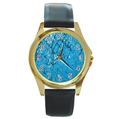 Surface Grunge Scratches Old Round Gold Metal Watch by Simbadda