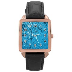 Surface Grunge Scratches Old Rose Gold Leather Watch  by Simbadda